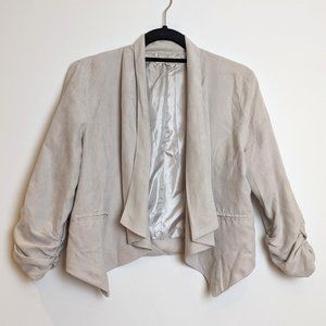 Early 2010's Faux Suede Light Cropped Jacket by Ya Los Angelos